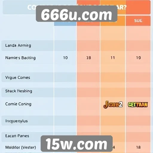Comparativo de jogos populares disponíveis em 666u.com